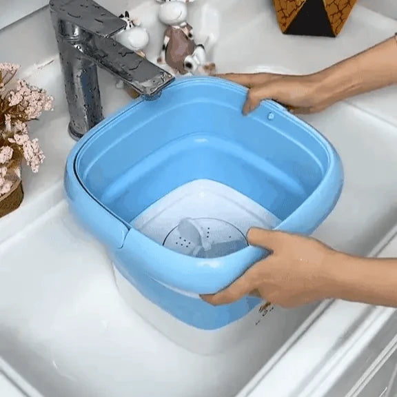 Mini máquina de lavar portátil: lavagem e secagem expressas