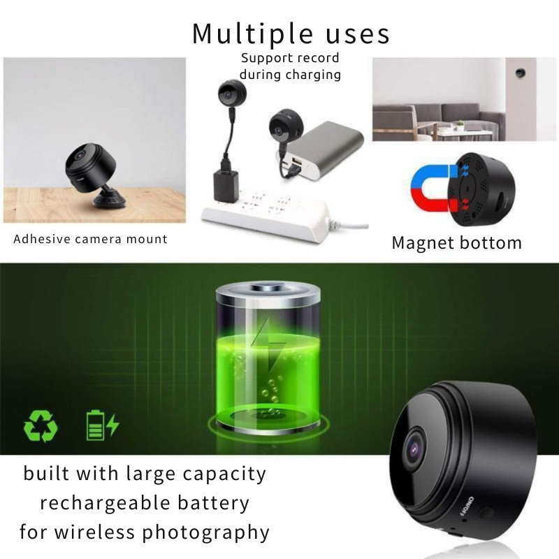 Mini Câmera WiFi Magnética: Segurança Discreta e Eficaz