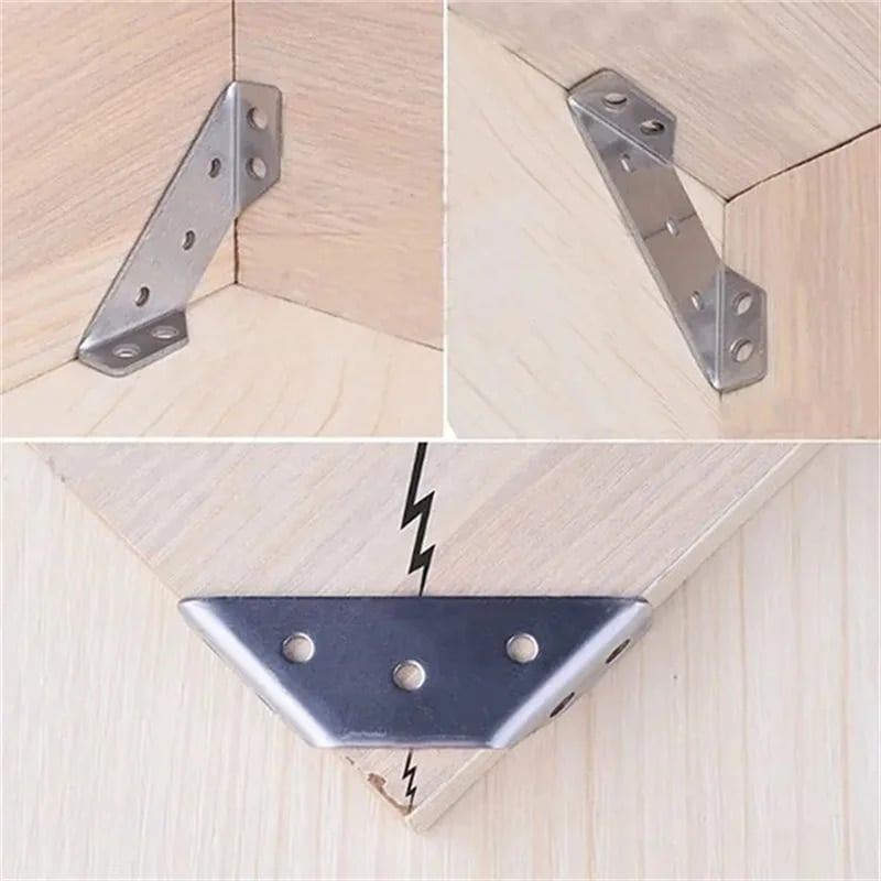 Conector de Ângulo em Aço - Reforce os seus móveis (x10)