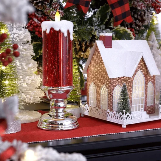 Velas LED de Natal - Luzes festivas e seguras