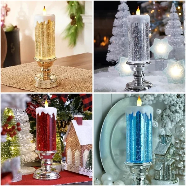 Velas LED de Natal - Luzes festivas e seguras