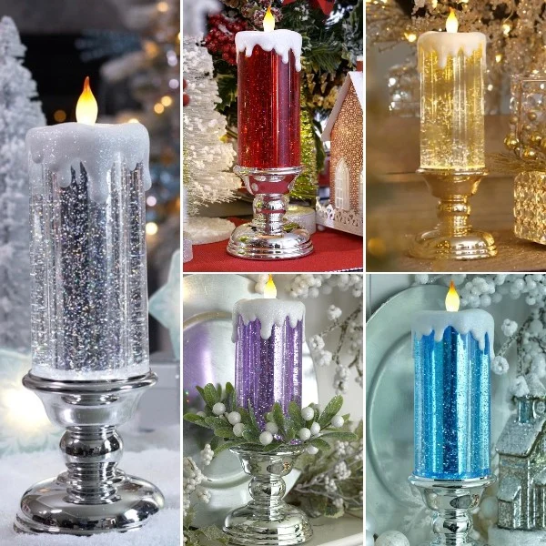Velas LED de Natal - Luzes festivas e seguras