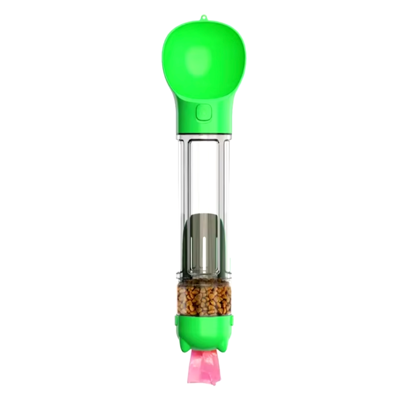 Garrafão 4-em-1 para hidratar e nutrir o seu cão