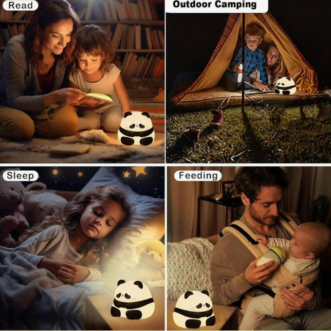 Luz de Presença Panda: Doçura e Segurança para Crianças