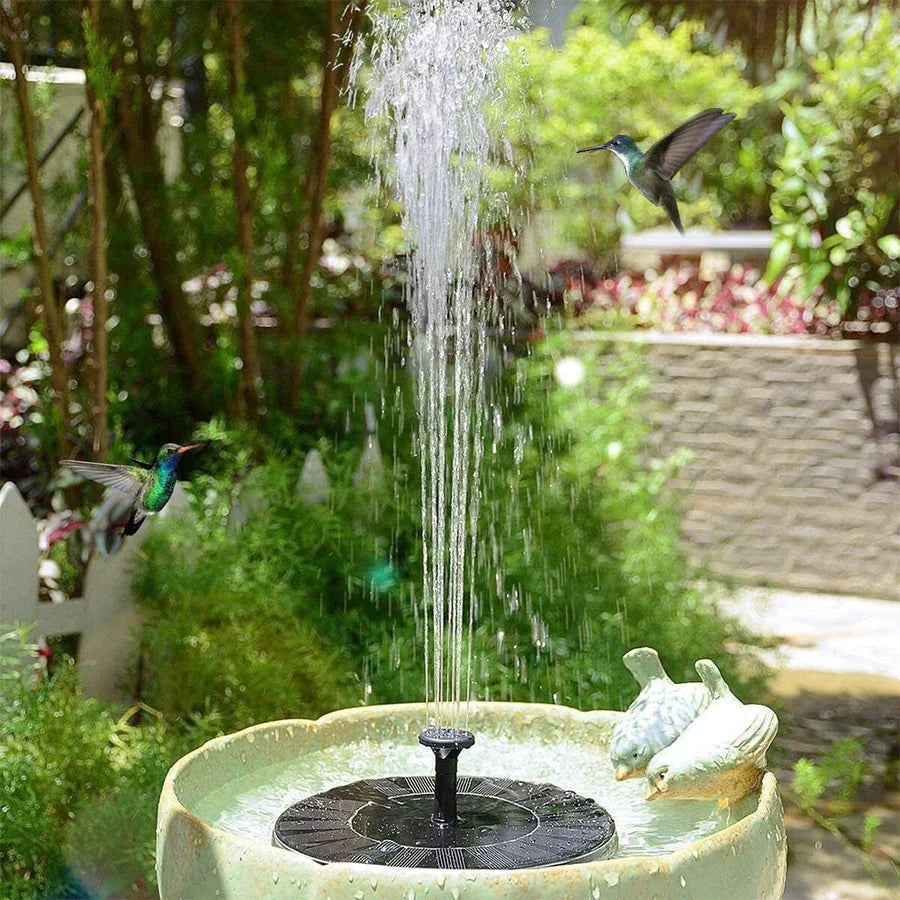 Fonte solar de jardim: atraia os pássaros com elegância