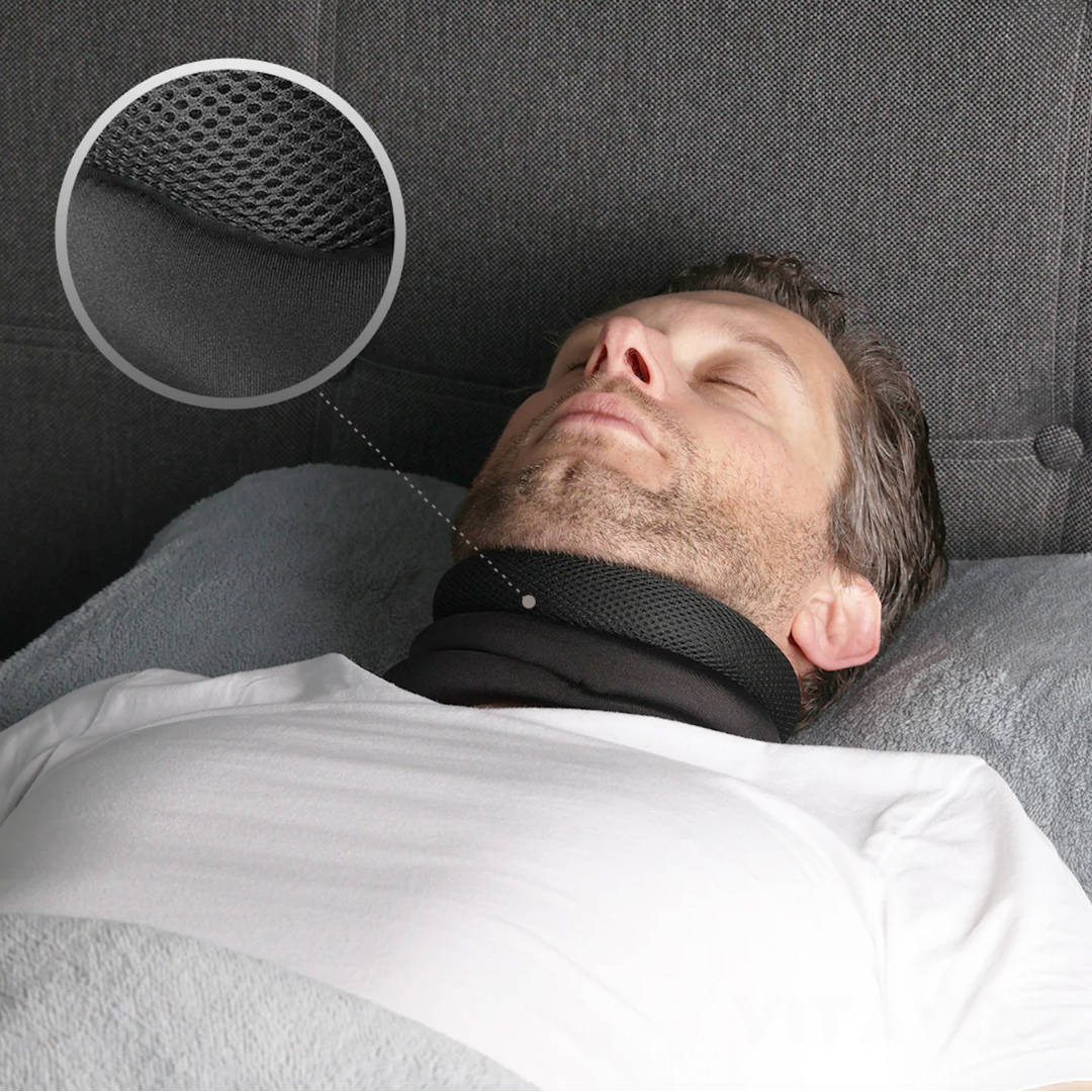 Apoio cervical para um sono sem roncos