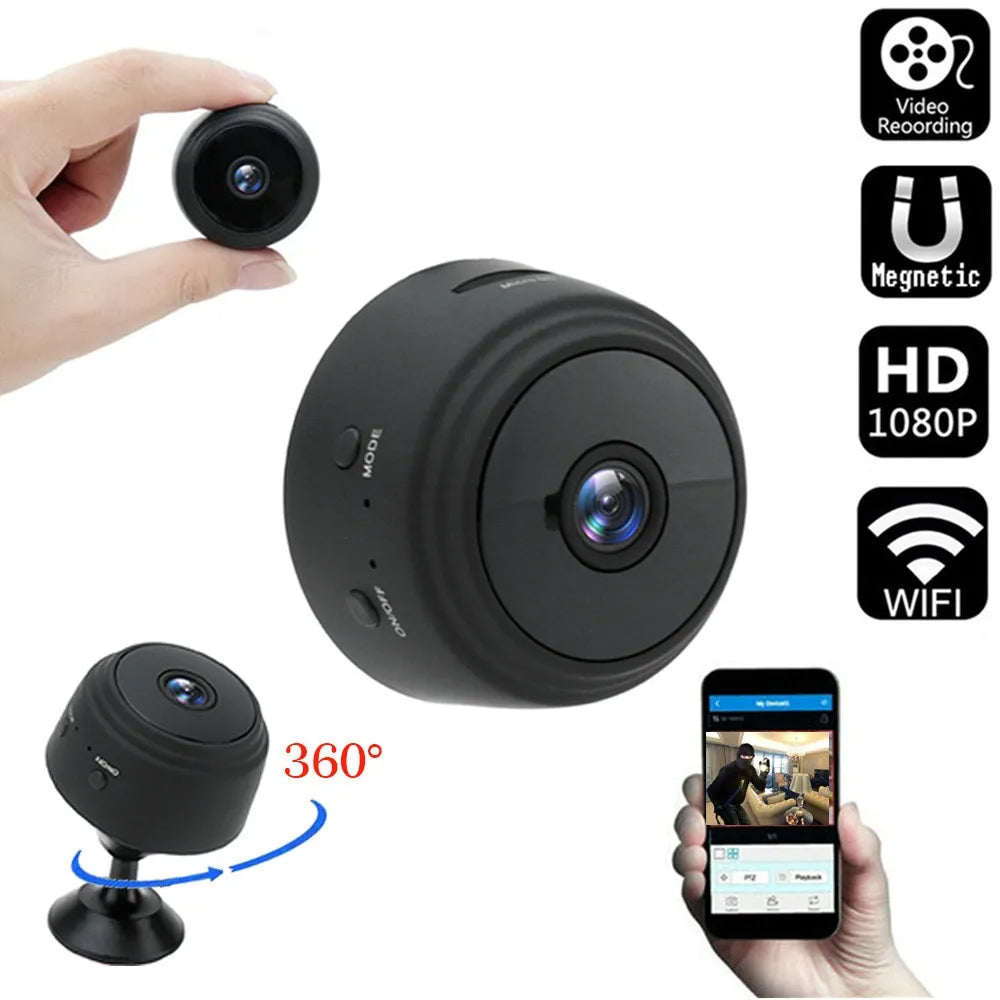 Mini Câmera WiFi Magnética: Segurança Discreta e Eficaz