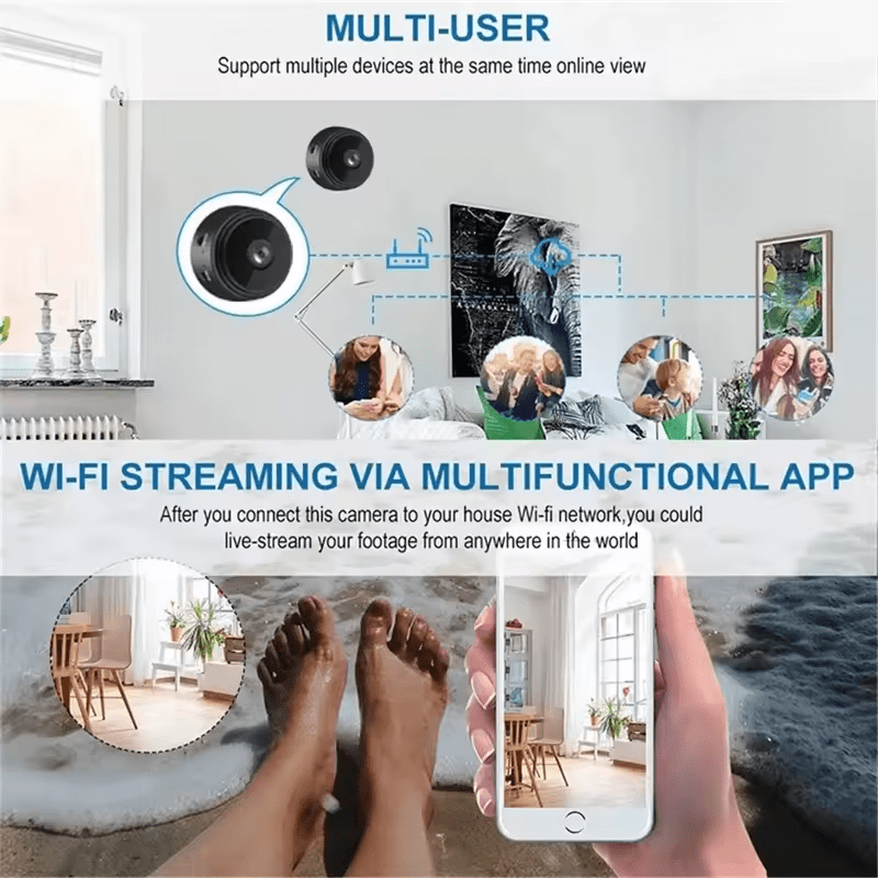 Mini Câmera WiFi Magnética: Segurança Discreta e Eficaz
