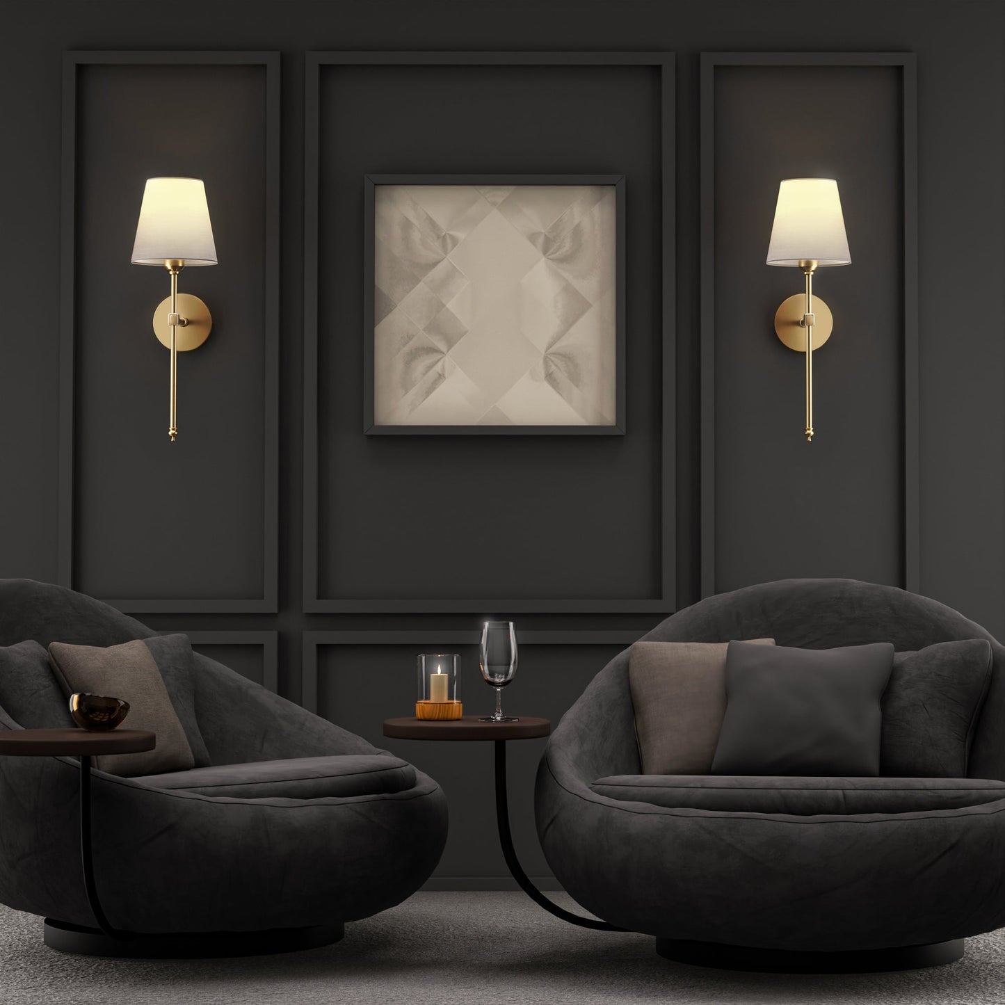Apliques de parede com fio - Iluminação luxuosa e prática