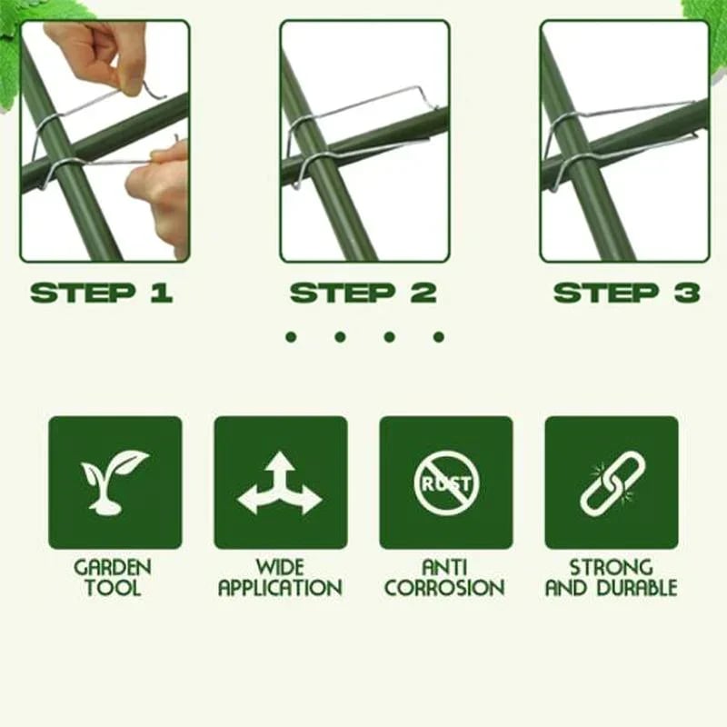 Ganchos de jardinagem: Organize e suporte suas plantas facilmente (x 20)