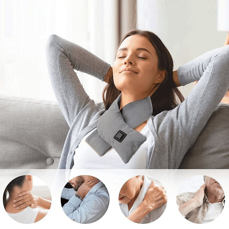 Aproveite um calor suave e contínuo com o <span>cachecol aquecido</span>