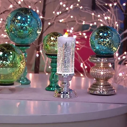 Velas LED de Natal - Luzes festivas e seguras