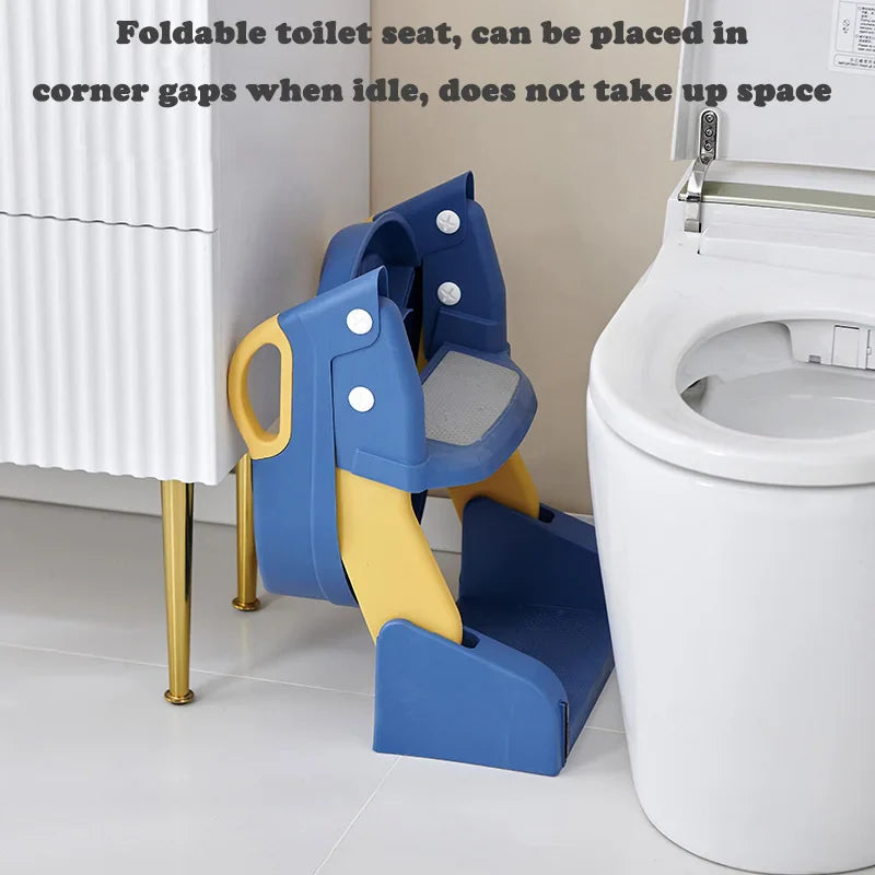 Seggiolino pieghevole per bambini per una facile toilette 